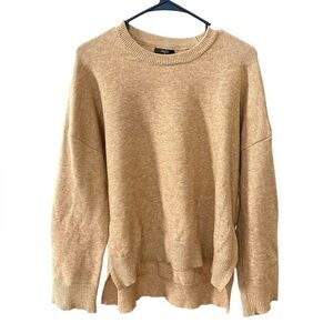 Tahari high-low knit sweater-beige- size XL